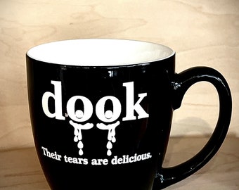 Dook Tears Ceramic Bistro Mug, Carolina Tar Heels, Duke Blue Devils, College Basketball, Rivalry Game