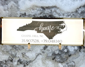 Chapel Hill Sign, Name Plate Sign, Glass Sign