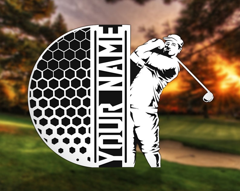 Golf Ball Sign Customizable Etsy