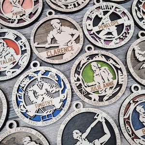 Sports Ornaments Laser Engraved