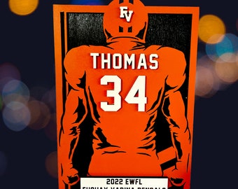 Football Player Customizable Sign #1