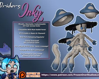 Inky the Mushroom Drider BJD