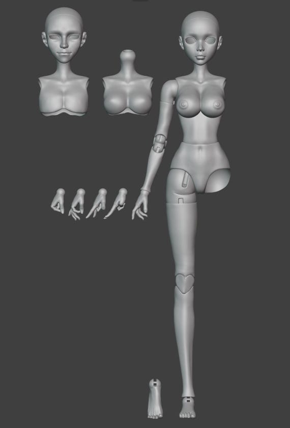 Astrid Human BJD Doll STL Download
