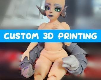 Custom Physical 3D Printed BJD Commission