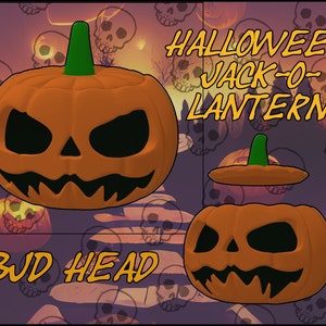 Jack-O-Lantern BJD Head