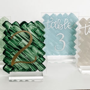 Table Number Hand Lettered Wedding Sign