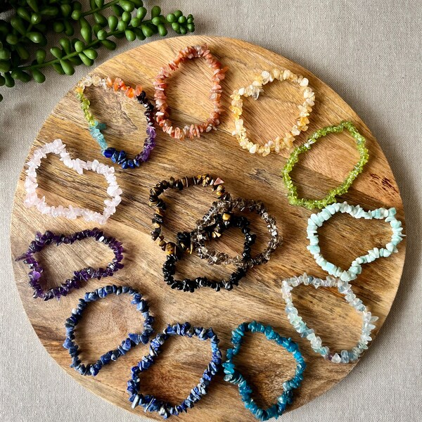 Crystal Chip Bracelet Etsy Australia