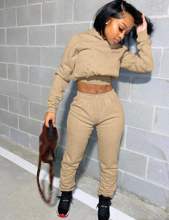 BODY Long Sleeve Hoodie Two Piece Sets - Etsy