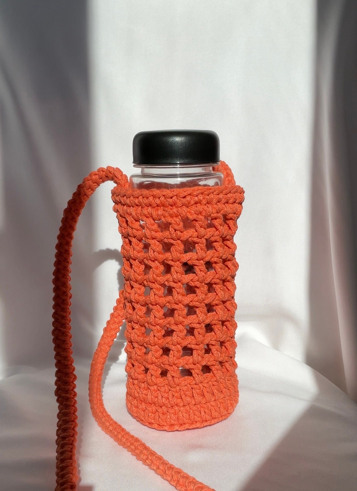 Strawberry Water Bottle Holder pattern by Jessica Garcia-Velez