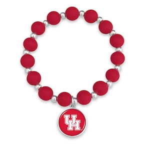 Houston Cougars Beaded Bracelet