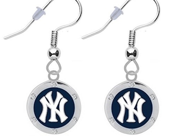 New York Yankees Crystal Earrings