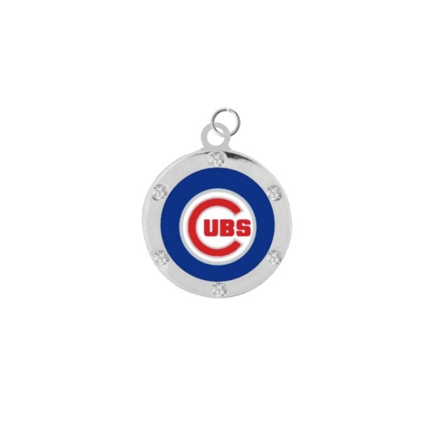 Chicago Cubs Crystal Charm Pendant