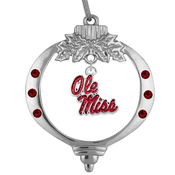 University of Mississippi "Ole Miss"  Christmas Ornament