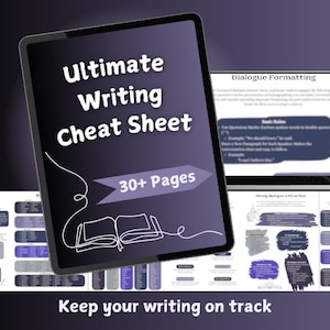 Writing Cheat Sheet | Digital and Printable | Author's Workbook ...