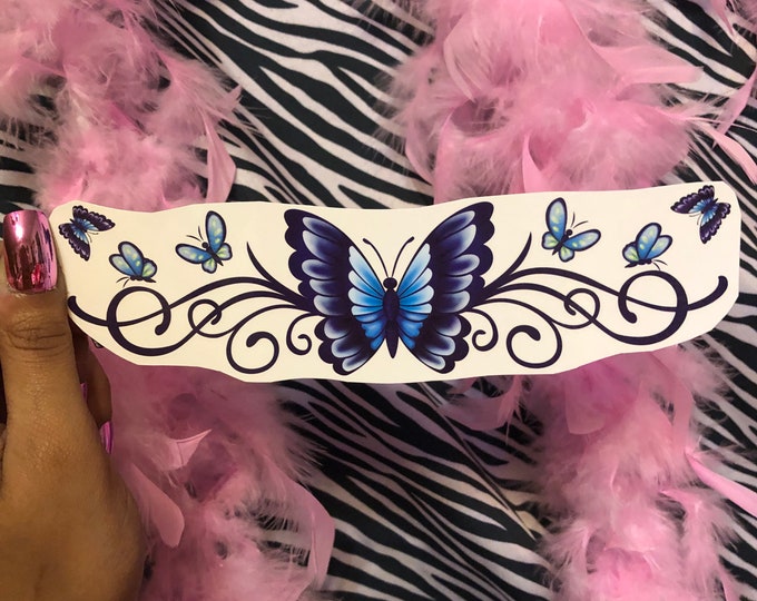 Butterfly Tramp Stamp Temporary Tattoo Y2K Design 2000s | Etsy