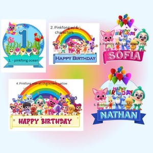 DIGITAL DOWNLOAD ONLY - PinkFong Cake topper - (Choose variations)