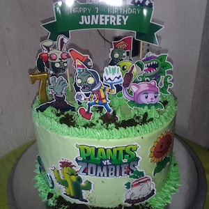 Digital Download ONLY - Plant Vs Zombies Cake toppers Set