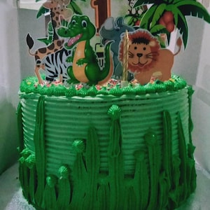 Digital Download ONLY - Safari Birthday Cake topper (Numbers 1-3)