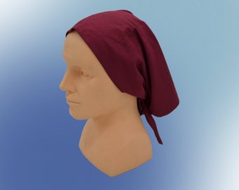 Burgundy head scarf for the cook, protective headscarf of the Dutch army, military Surplus