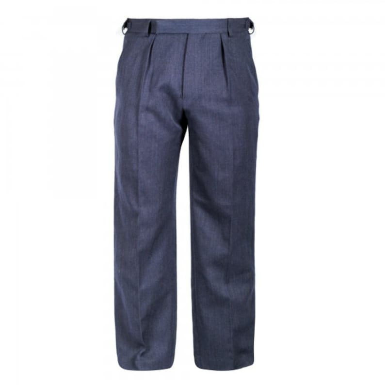 Pantalon militaire en laine pour hommes de l'armée britannique RAF Aircraft No. 2 bleu marine, surplus militaire image 2