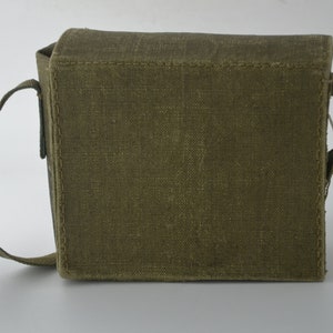 Vintage Technical headquarters messenger bag, Polish army shoulder bag, military surplus image 4