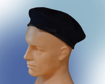 Universele wollen baret, gebreid, alle regimenten, donkerblauw, maat 56, militair Surplus