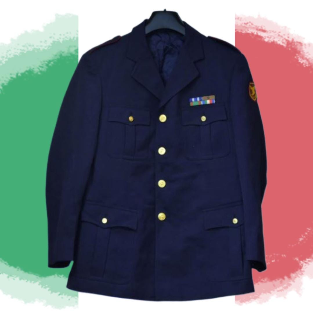 Vintage Dark Navy Blue Men s Italian Polizia Ferroviaria Jacket Railway Police Jacket Legion of Honor Order Military Surplus 29 jacket Etsy