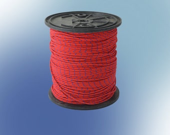 RED paracord - 1 m Polish diameter 4 mm, tourist string, military surplus