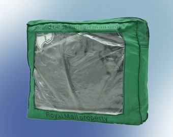 Royal Mail Travel Document Bag - GREEN, for storing letters, Surplus