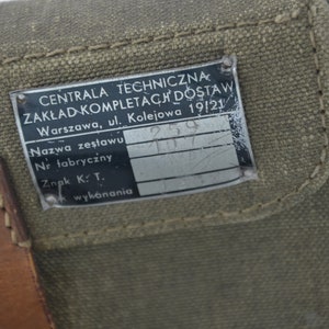 Vintage Technical headquarters messenger bag, Polish army shoulder bag, military surplus image 2