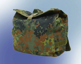 Military Gas Mask Bag Flecktarn Bundeswehr, German military surplus, grade II