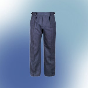 Pantalon militaire en laine pour hommes de l'armée britannique RAF Aircraft No. 2 bleu marine, surplus militaire image 1