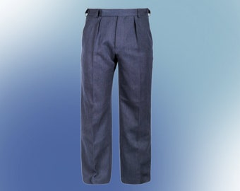 Pantalones militares de lana para hombre del ejército británico RAF Aircraft No. 2 - azul marino, excedente militar