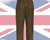 Vintage British Military Barrack Dress Trousers Brown, Wool, Durable, Used, With Waist Adjustment, New, Military Surplus - Etsy Vintage British Military Barrack Dress Trousers Brown, Wool, Durable, Used, With Waist Adjustment, New, Military Surplus - Etsy