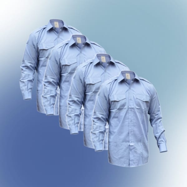 RAF blue long sleeve British military shirt - 10 pieces, mix sizes, military Surplus