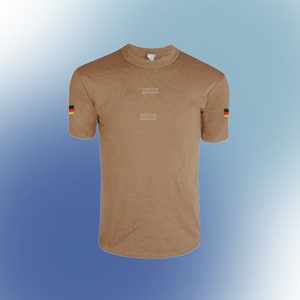 German Army T-shirt, Bundeswehr - coyote, flag, new, military Surplus