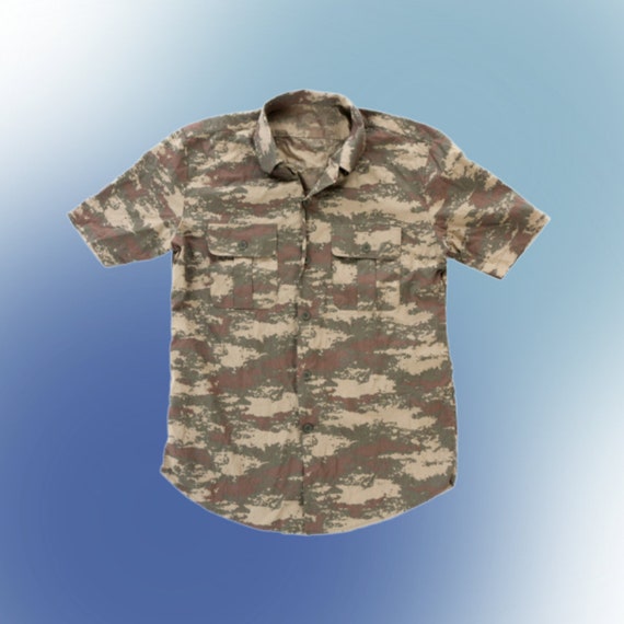 Turkish Army Short Sleeve Shirt - Digital Camo, military Surplus