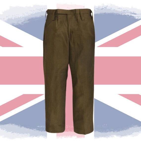 British Military Barrack Dress Trousers - Brown, Wool