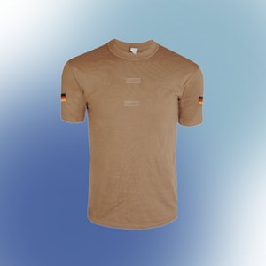 German Army T-shirt, Bundeswehr - coyote, flag, used, military Surplus