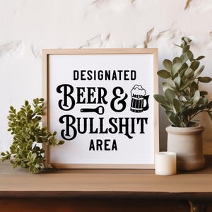 Bullshit Corner Metal Plaque – Funny Bar Sign – Novelty Man Cave Decor