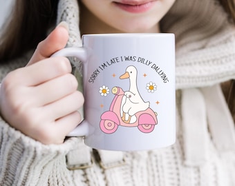 Silly Goose Coffee Mug: Funny 15 oz Ceramic Mug