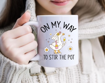 Silly Goose Coffee Mug: Funny 15 oz Ceramic Mug