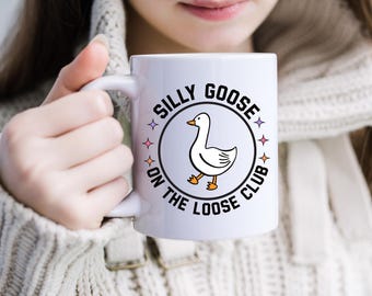 Silly Goose Coffee Mug: Funny 15 oz Ceramic Mug