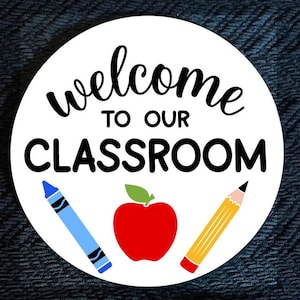 Welcome To Our Classroom, Welcome Sign, Classroom Door Hanger, Welcome Students, Classroom Door Decor, Mothers Day Gift