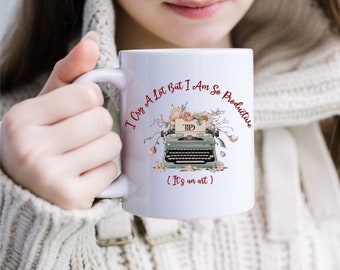 I Cry A Lot But I am So Productive Ceramic Coffee Mug - 15 ounce