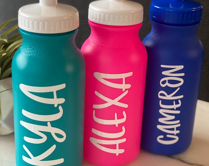 Personalized water bottles. Sports water bottles. Bike water bottle.