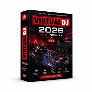 VirtualDJ 2026 Pro Infinity DJ-Software, professionelle DJ-Mixing-Software für Windows & Mac, lebenslange Lizenz, sofortiger Download