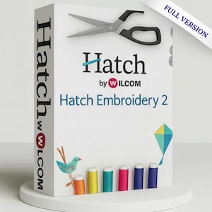 Hatch 2: Software de Bordado, Ferramenta Profissional de Digitalização e Criação de Bordados para Windows, Versão Completa, Licença Vitalícia, Download Imediato