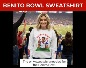 Benito Bowl Football Player Sweatshirt | Puerto Rico Sleeve Design