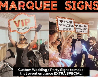 Custom Wedding Reception / Party Entrance Sign, VIP Bottle Service Sign, Customizable Sign,